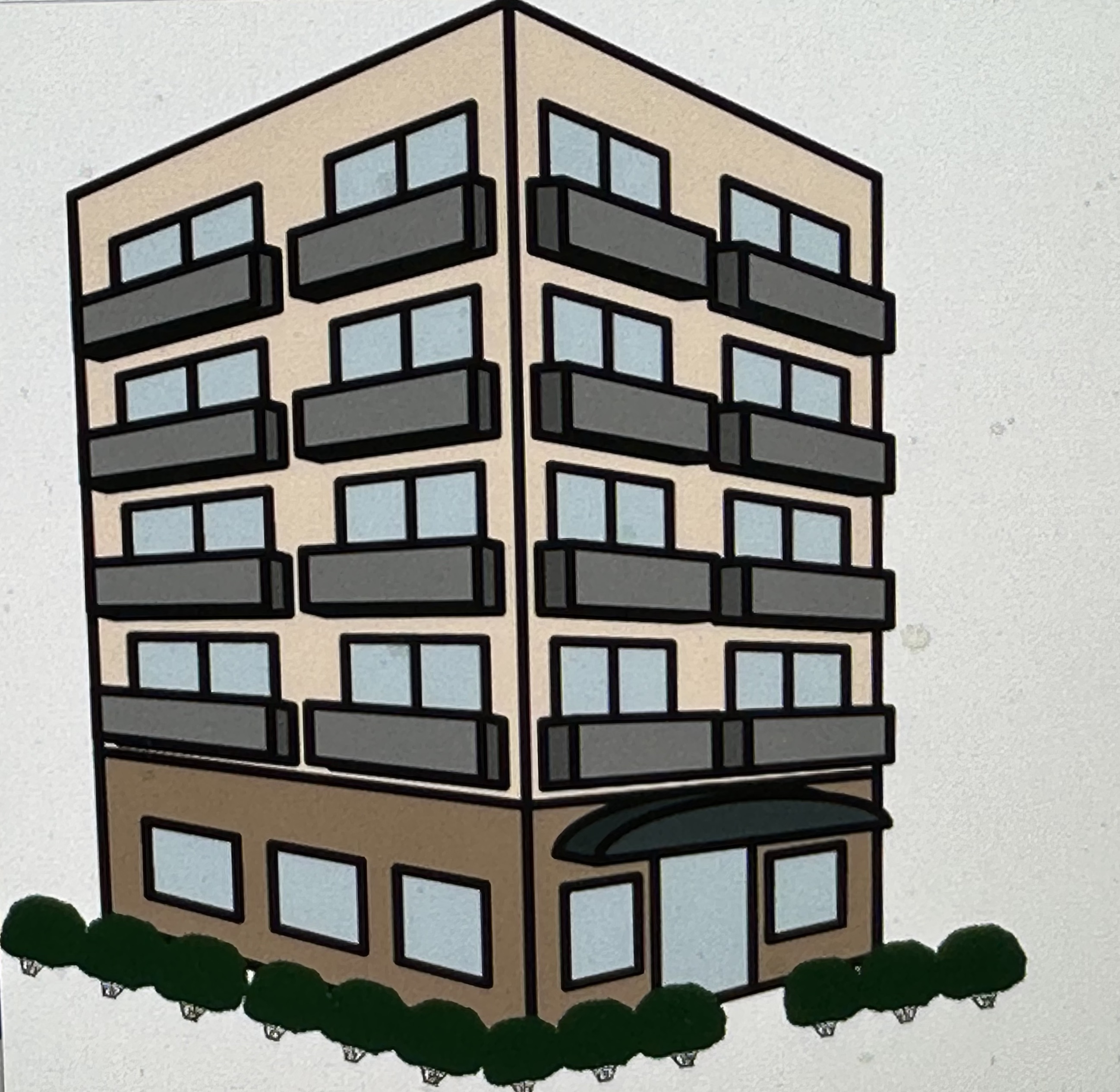 apartment clip art row